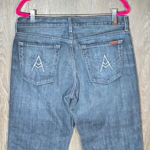 7 For All Mankind Men's A Pocket Relaxed Straight Jeans 36 Blue USA Made